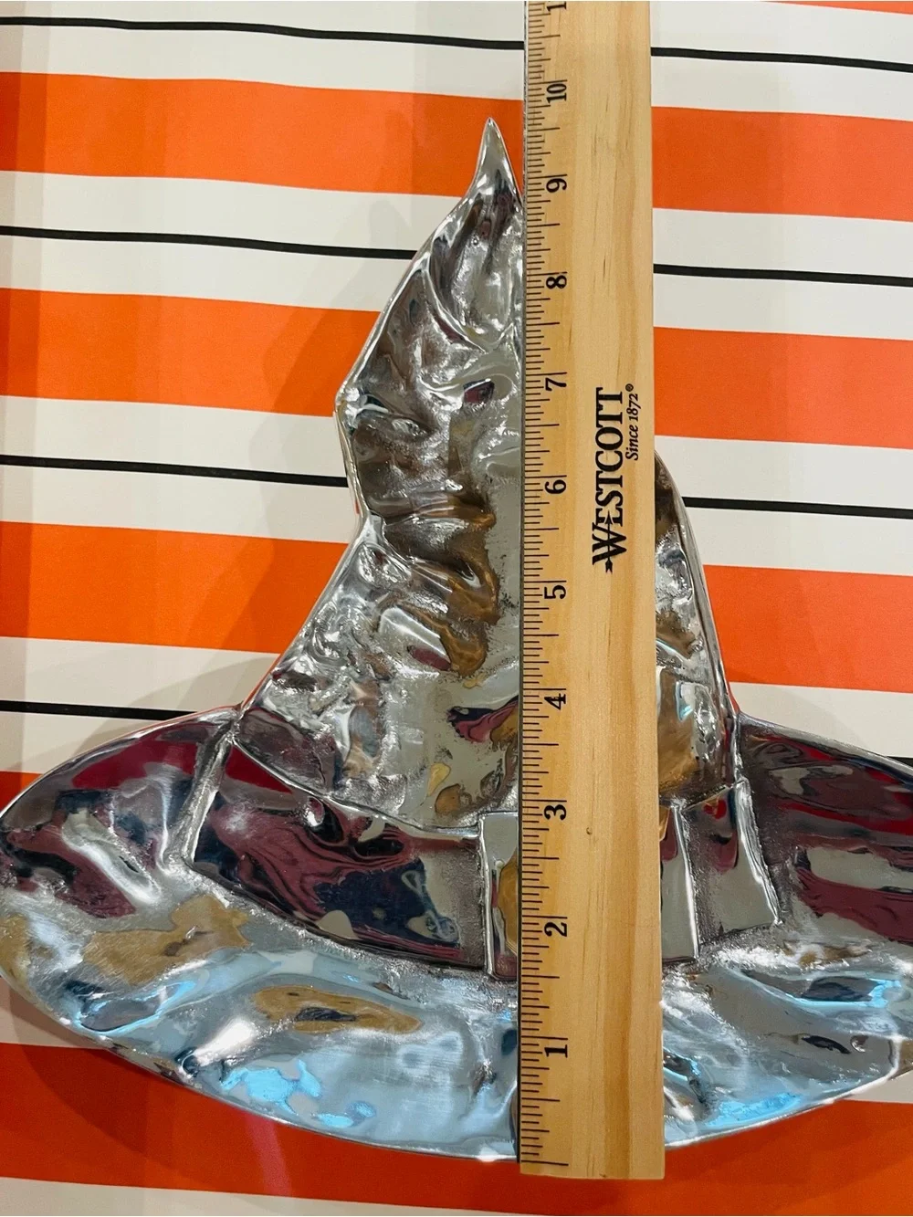 Mariposa Halloween Witch Hat Aluminum Serving or Decorative Dish Retired